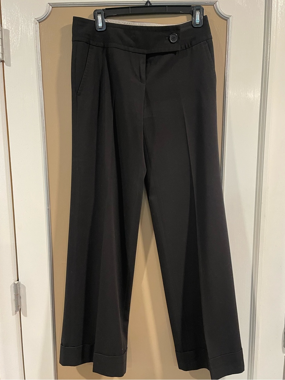 Ann Taylor Black Wide-Leg Dress Pants